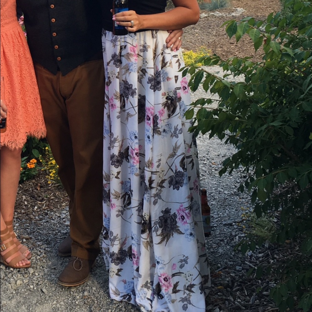 Lulus floral maxi skirt